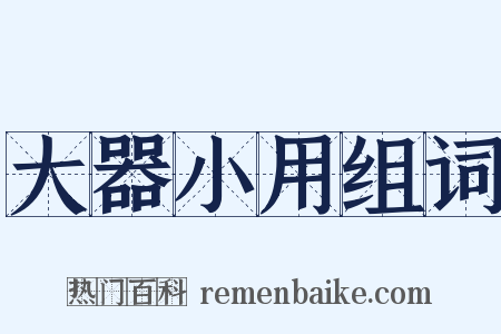 大器小用组词是什么意思的图片